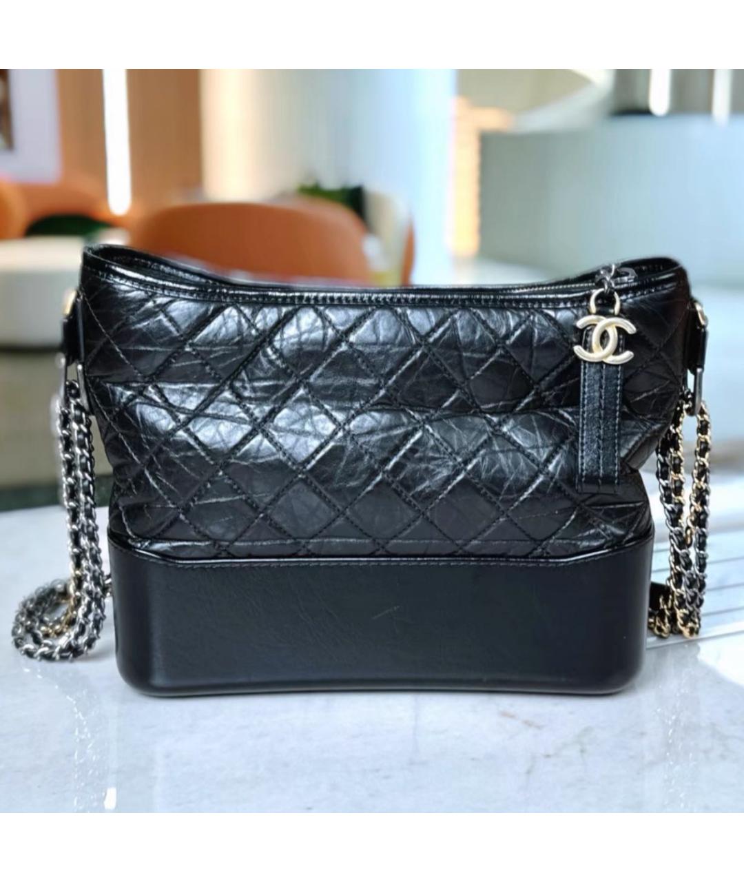 CHANEL Черная кожаная сумка через плечо, фото 5