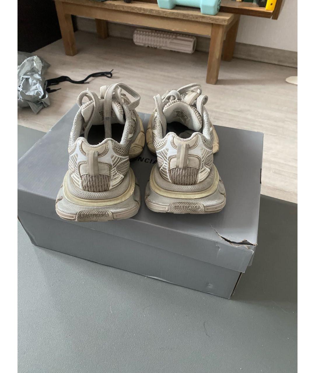 BALENCIAGA Серебряные неопреновые кроссовки, фото 3