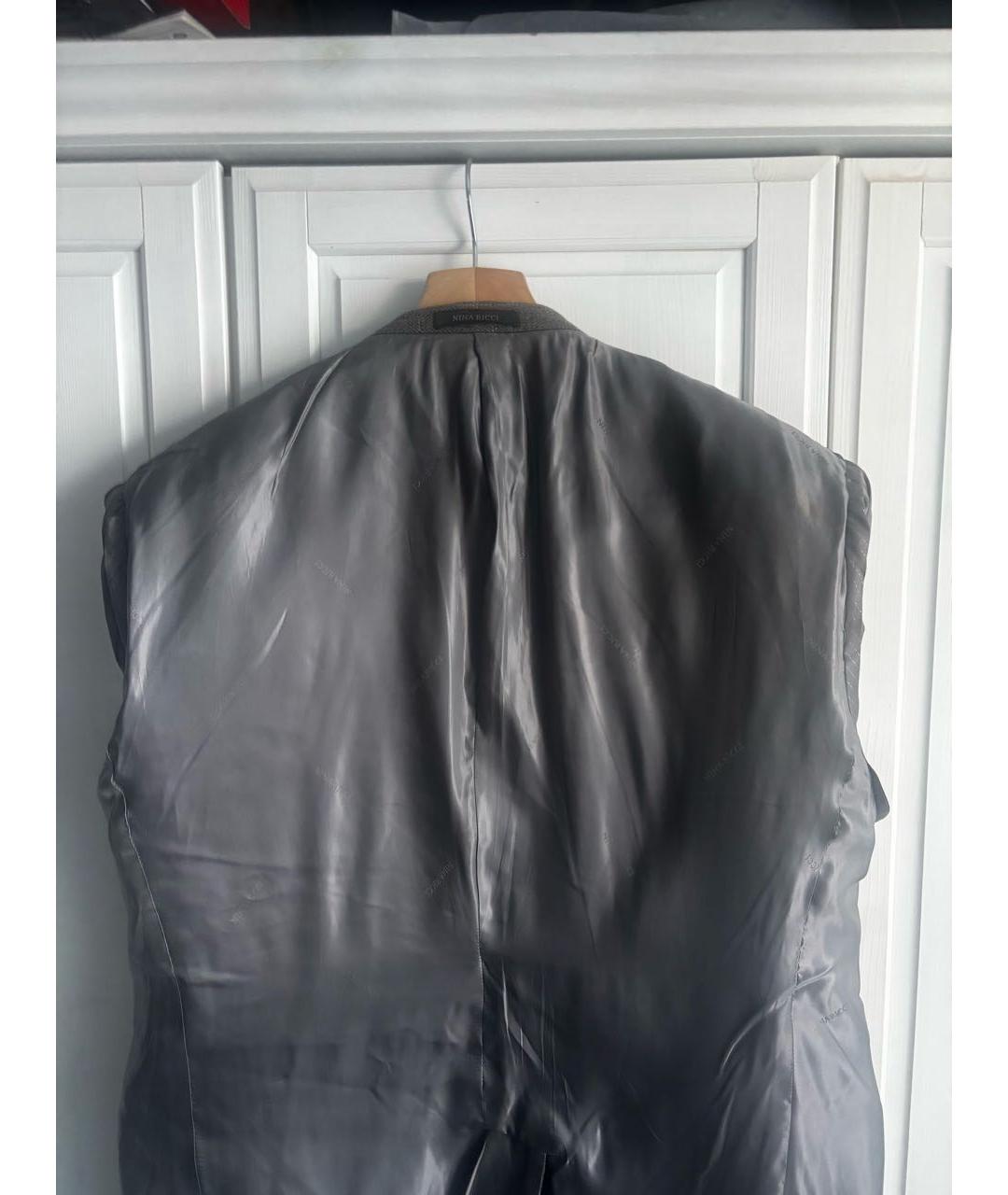 NINA RICCI Коричневый полиэстеровый пиджак, фото 3