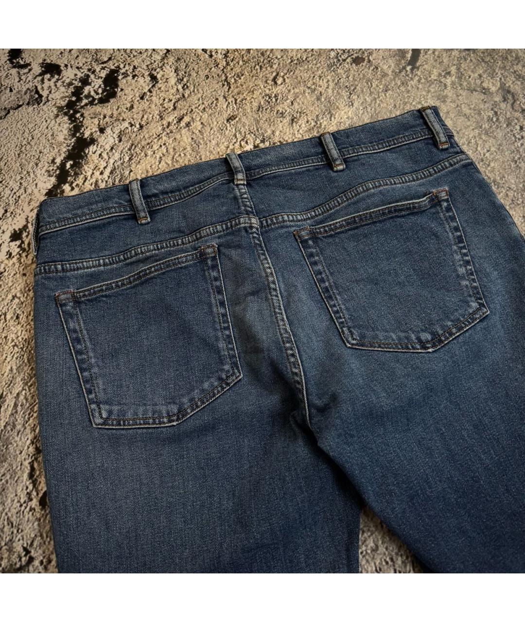 ACNE STUDIOS Синие хлопко-эластановые джинсы скинни, фото 7