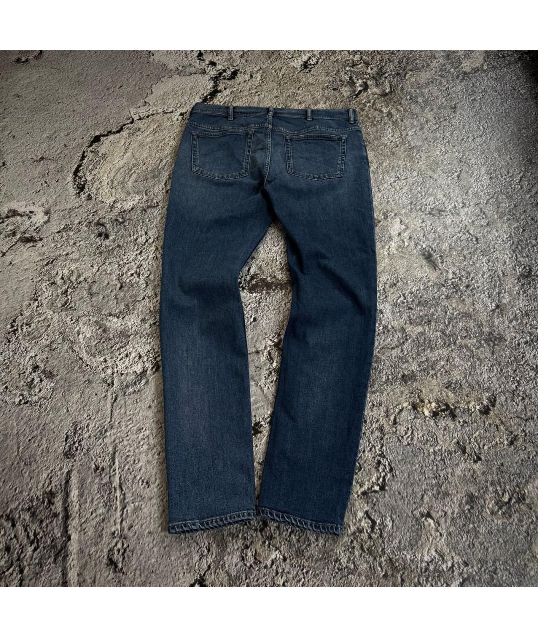 ACNE STUDIOS Синие хлопко-эластановые джинсы скинни, фото 2