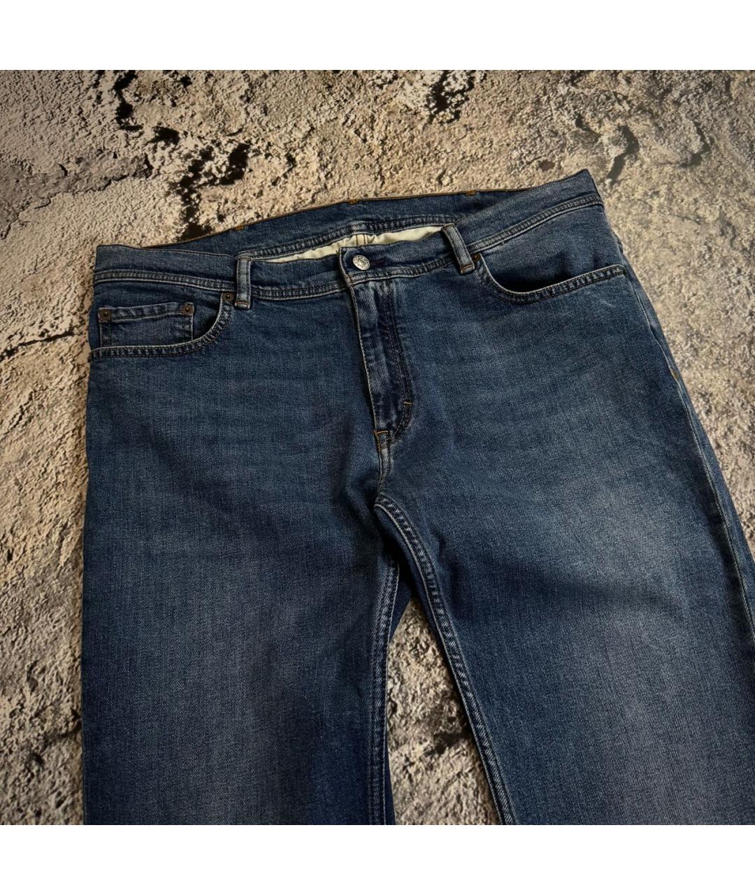 ACNE STUDIOS Синие хлопко-эластановые джинсы скинни, фото 5