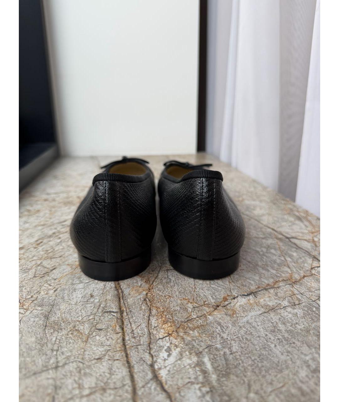 CHANEL Черные кожаные балетки, фото 4