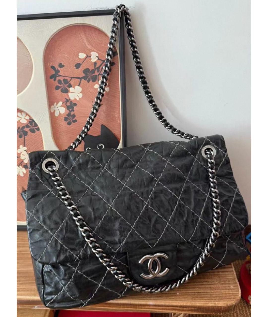 CHANEL Черная сумка через плечо, фото 4