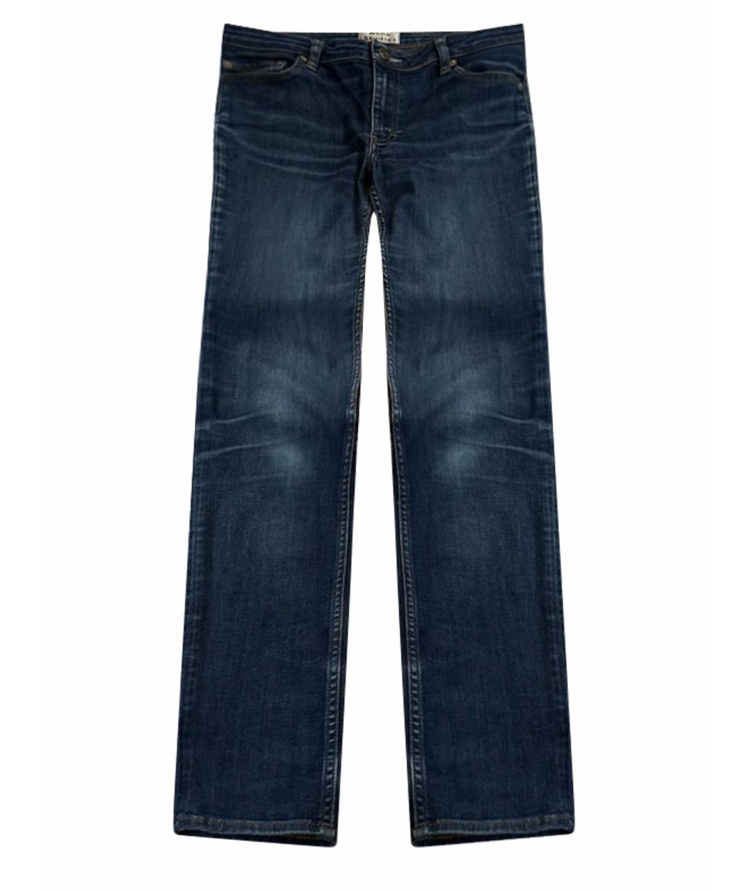 ACNE STUDIOS Синие хлопко-эластановые джинсы скинни, фото 1