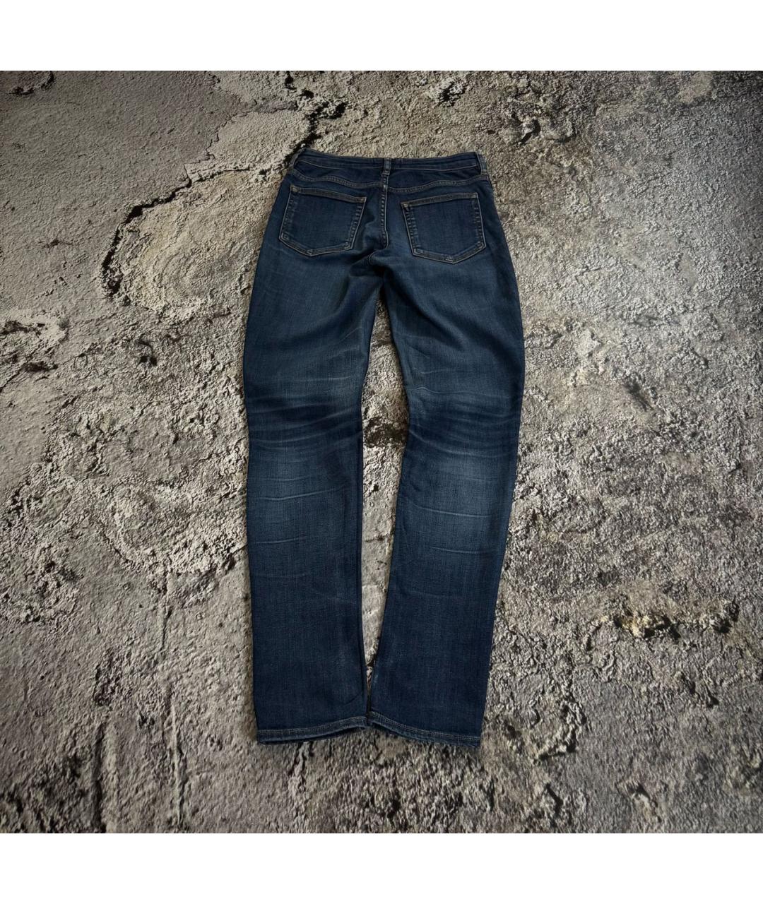 ACNE STUDIOS Синие хлопко-эластановые джинсы скинни, фото 2