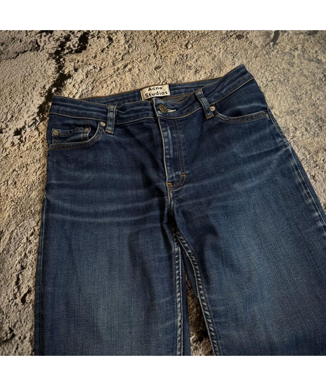 ACNE STUDIOS Синие хлопко-эластановые джинсы скинни, фото 5