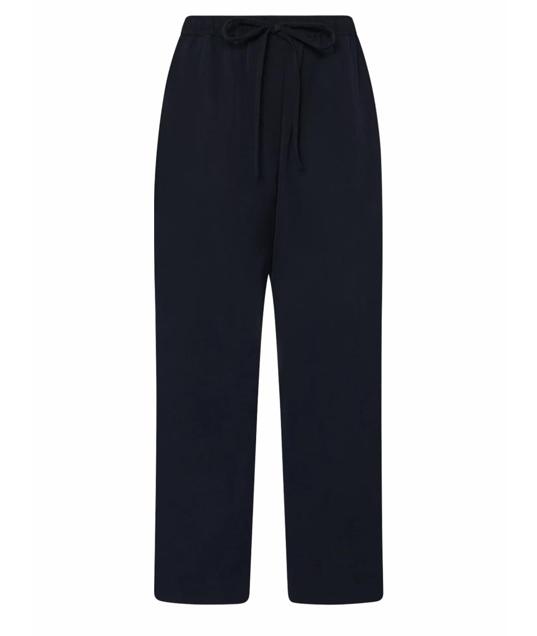 THE ROW Темно-синие шерстяные прямые брюки, фото 1