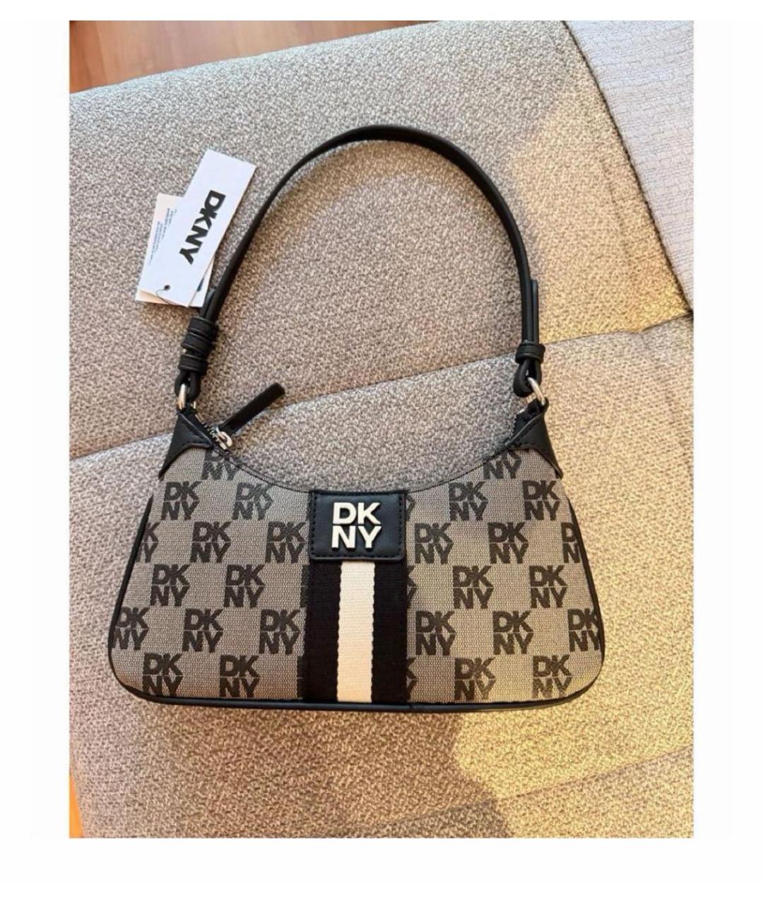 DKNY Серая сумка с короткими ручками, фото 2