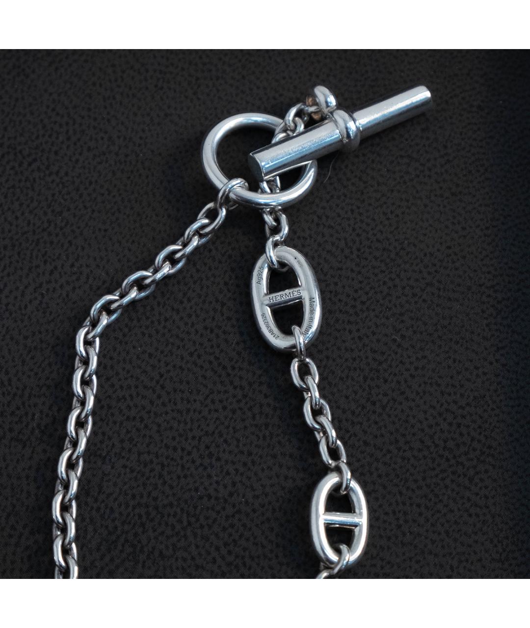 HERMES Серебряное серебряное колье, фото 3