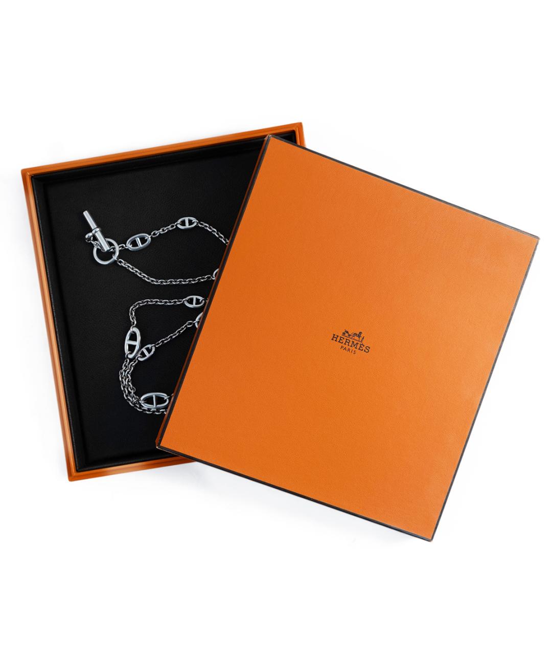 HERMES Серебряное серебряное колье, фото 5