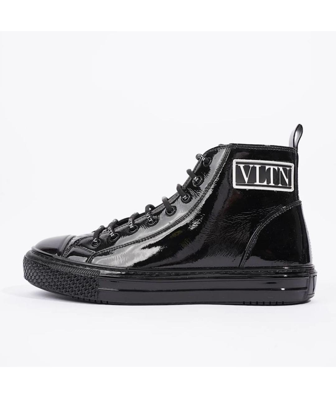 VALENTINO Черные кеды из лакированной кожи, фото 8