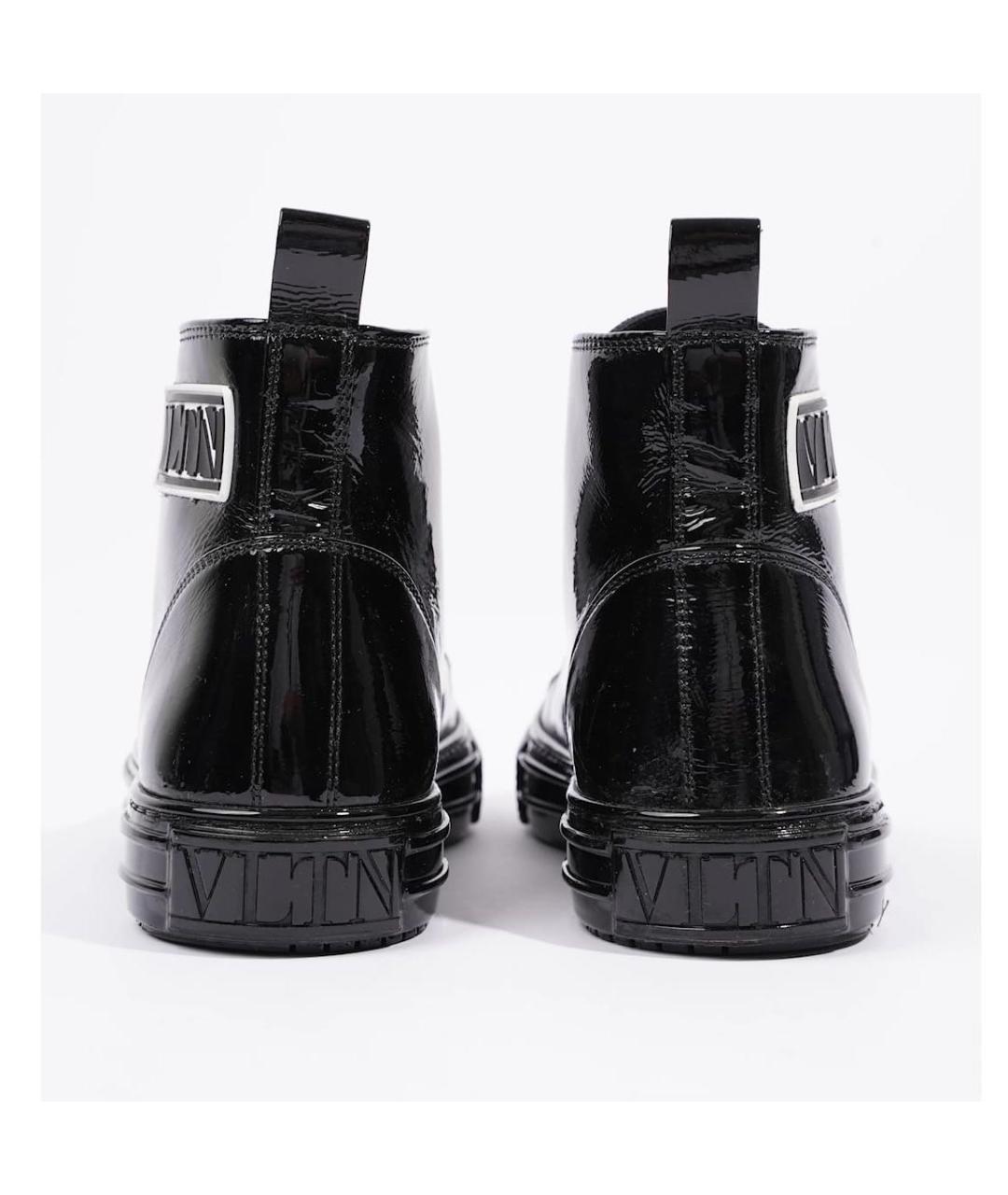 VALENTINO Черные кеды из лакированной кожи, фото 5