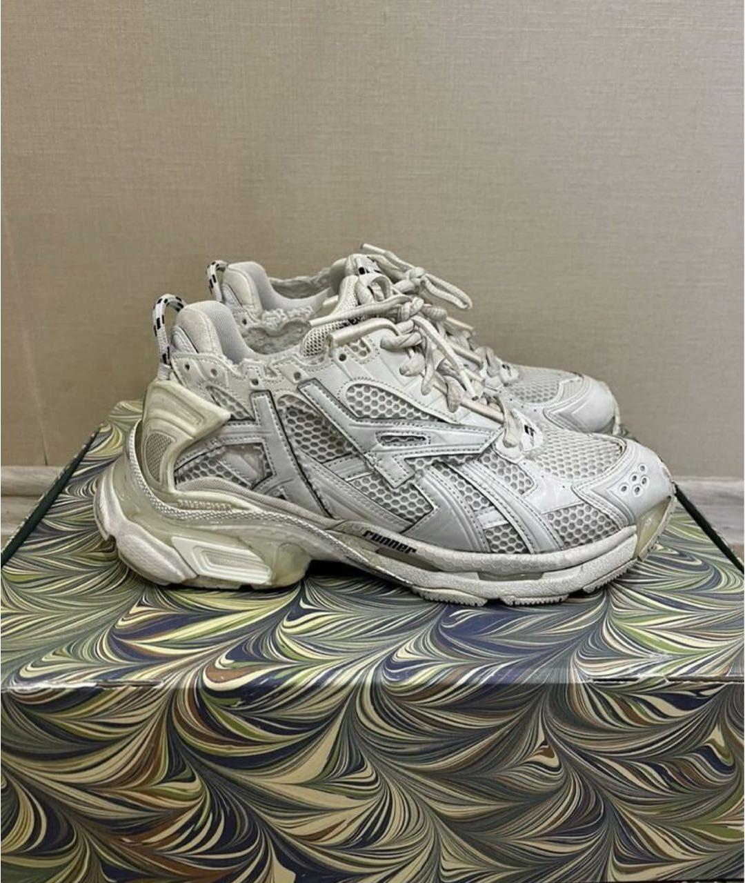 BALENCIAGA Белые текстильные кроссовки, фото 8