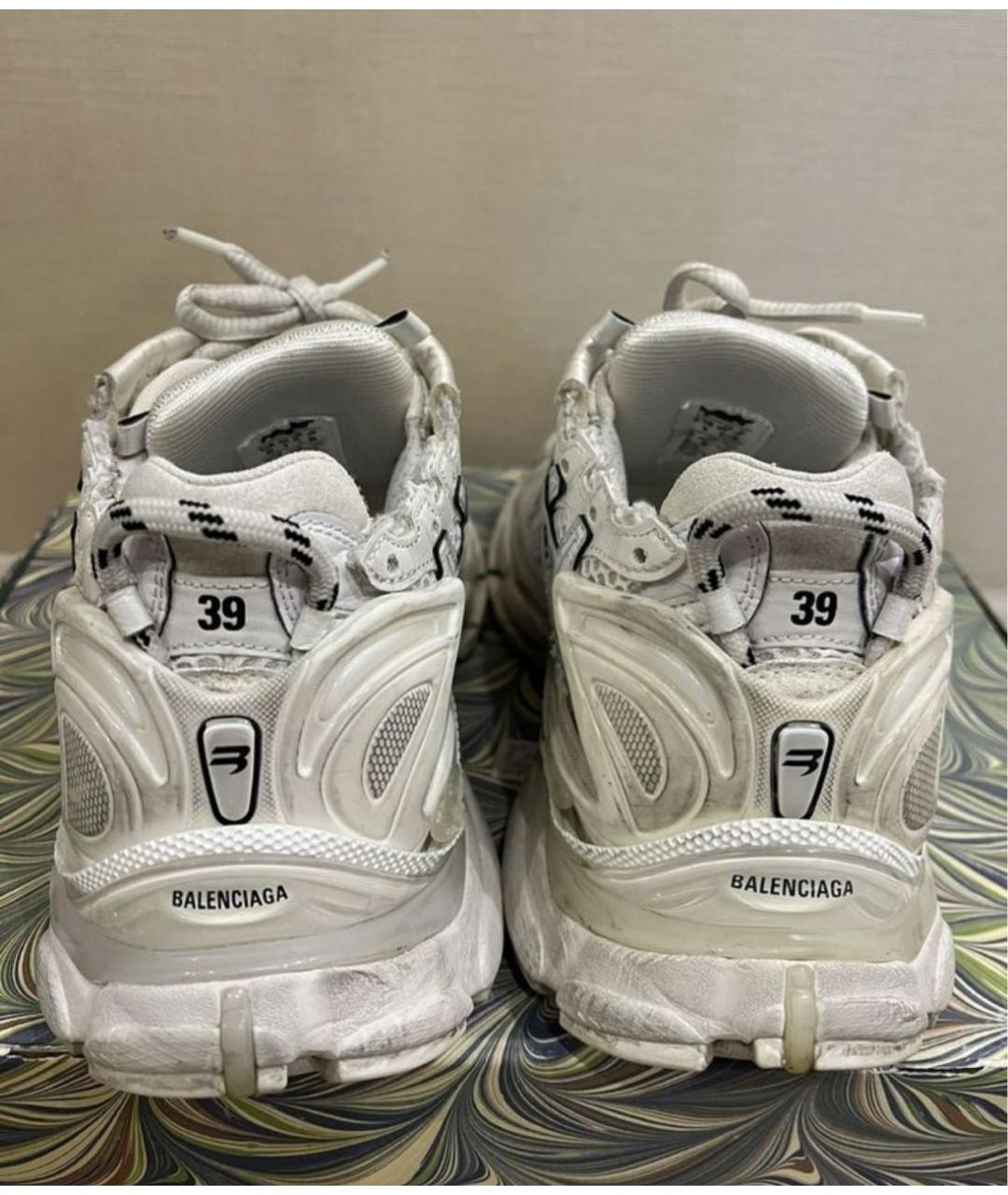 BALENCIAGA Белые текстильные кроссовки, фото 4