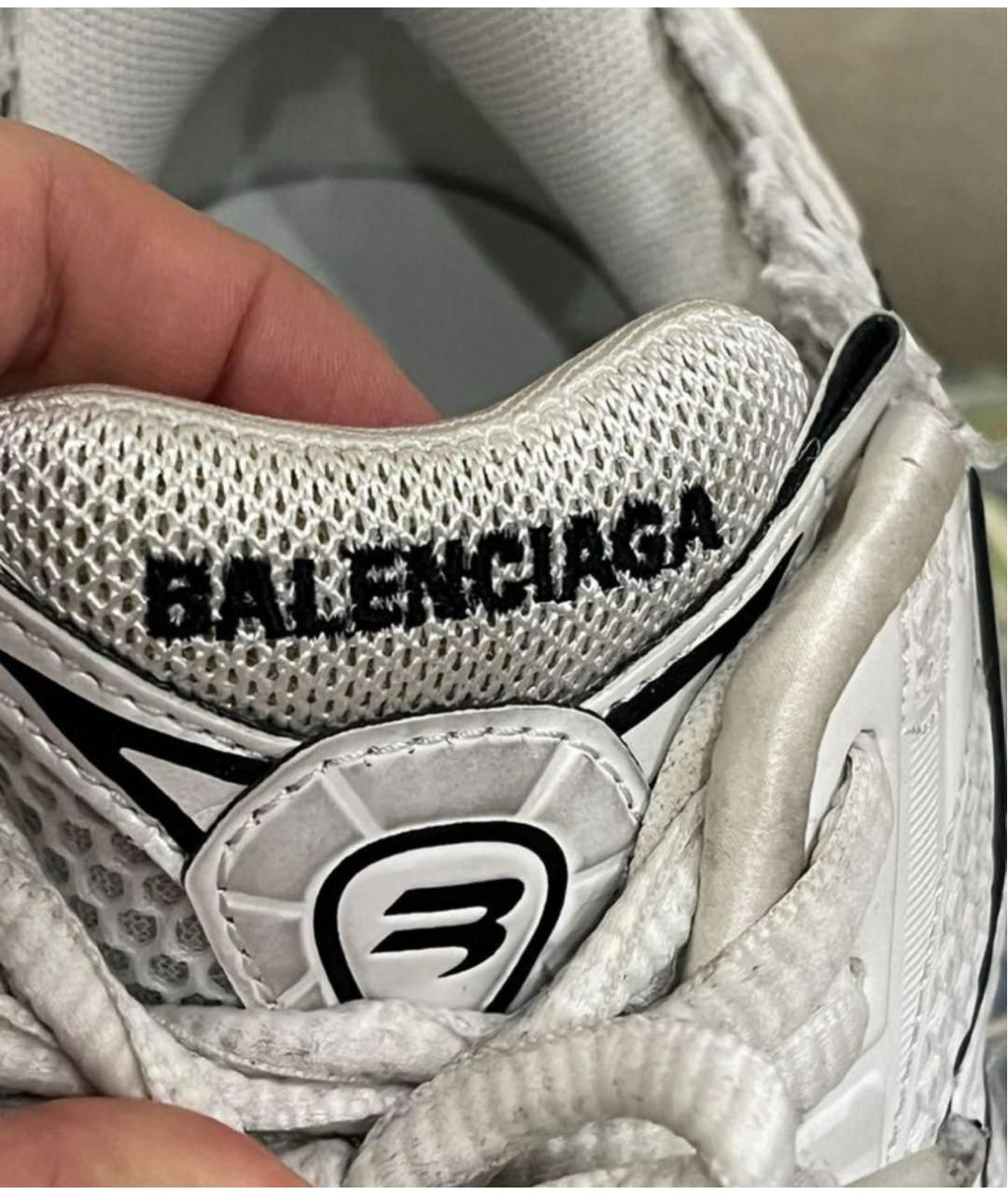 BALENCIAGA Белые текстильные кроссовки, фото 6