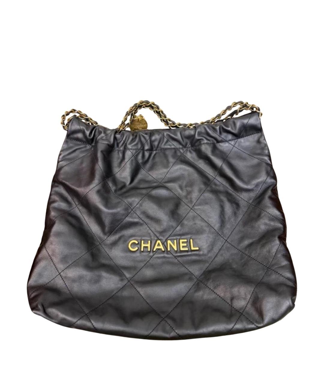 CHANEL Черная кожаная сумка тоут, фото 1