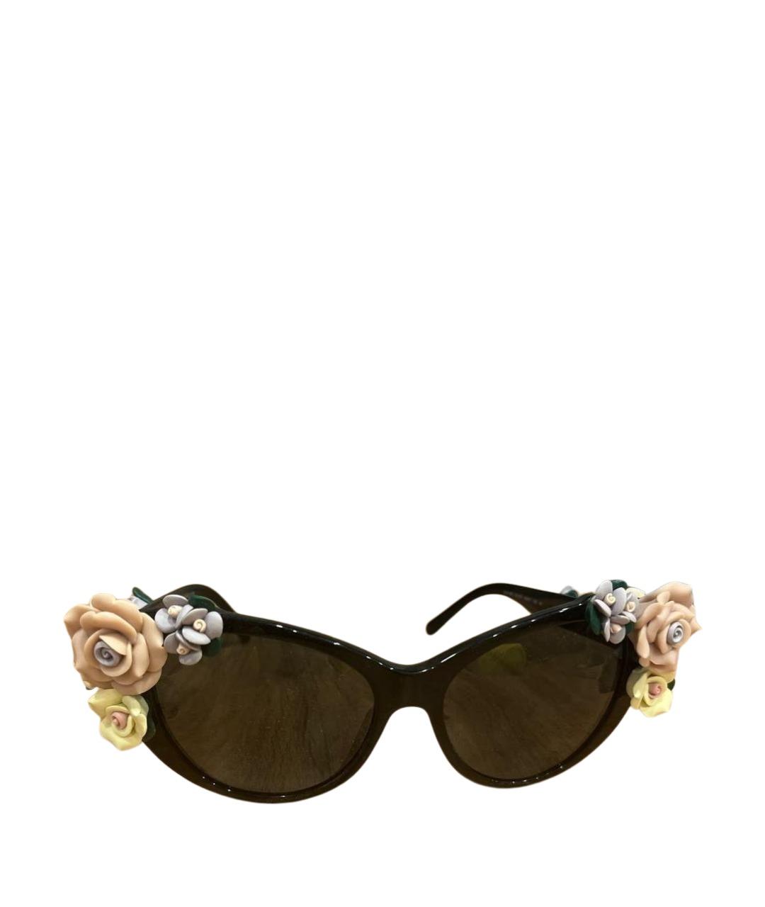 DOLCE&GABBANA Черные пластиковые солнцезащитные очки, фото 1