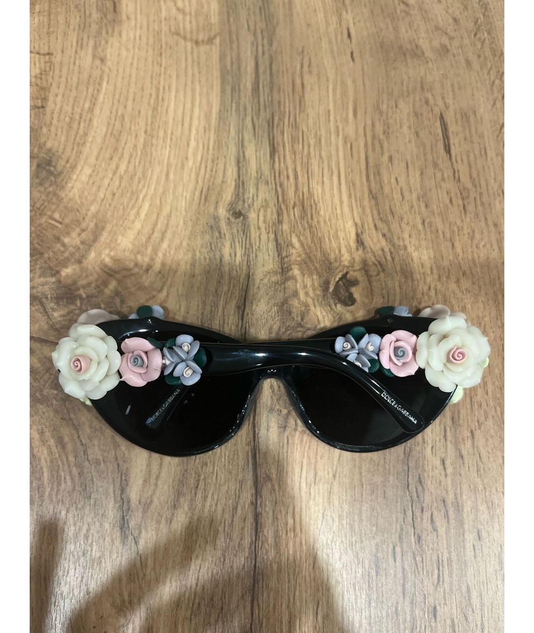 DOLCE&GABBANA Черные пластиковые солнцезащитные очки, фото 4