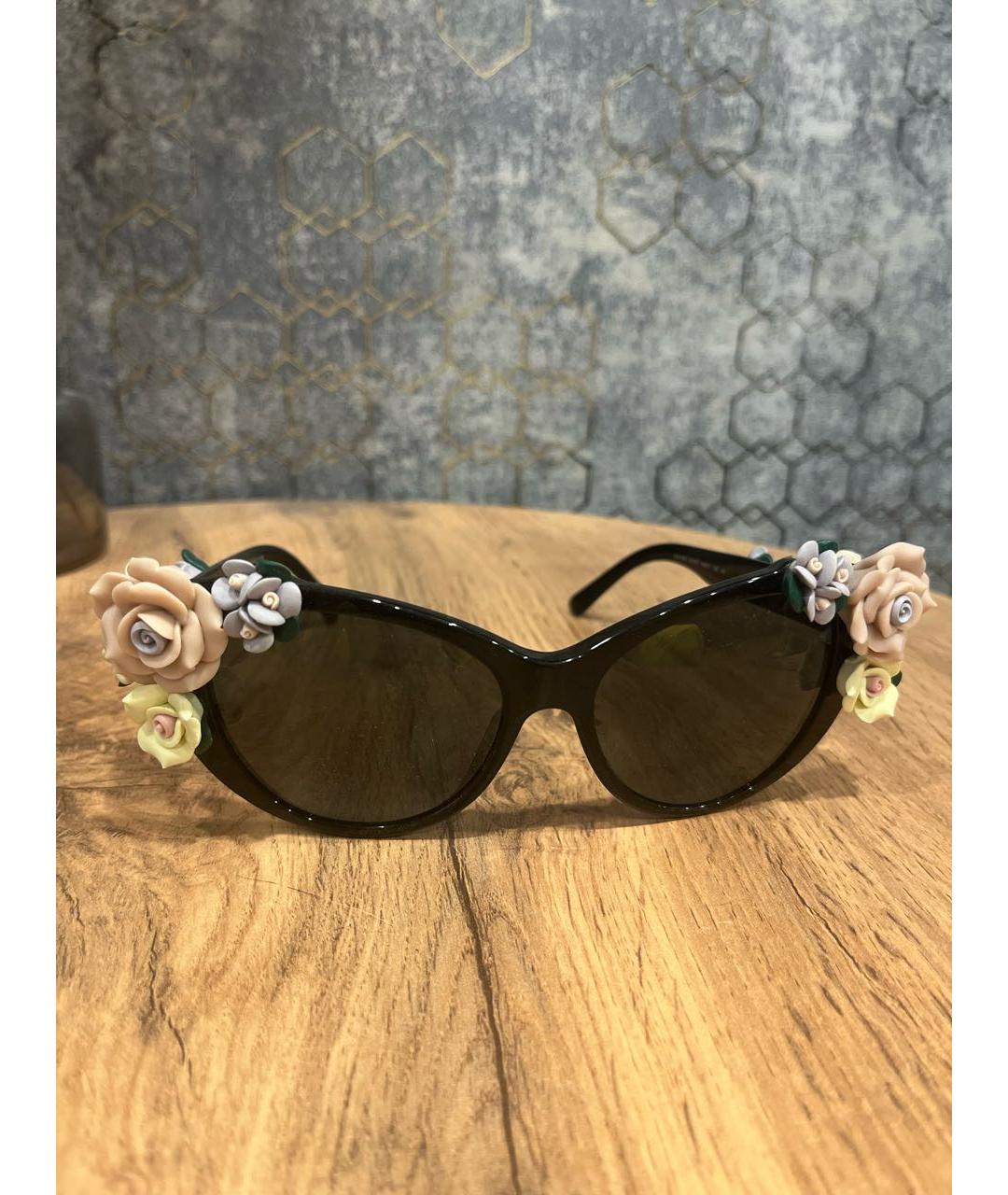 DOLCE&GABBANA Черные пластиковые солнцезащитные очки, фото 6