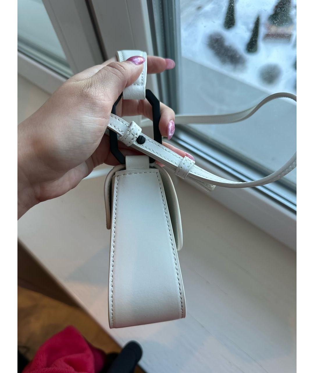 EMPORIO ARMANI Белая сумка через плечо из искусственной кожи, фото 4