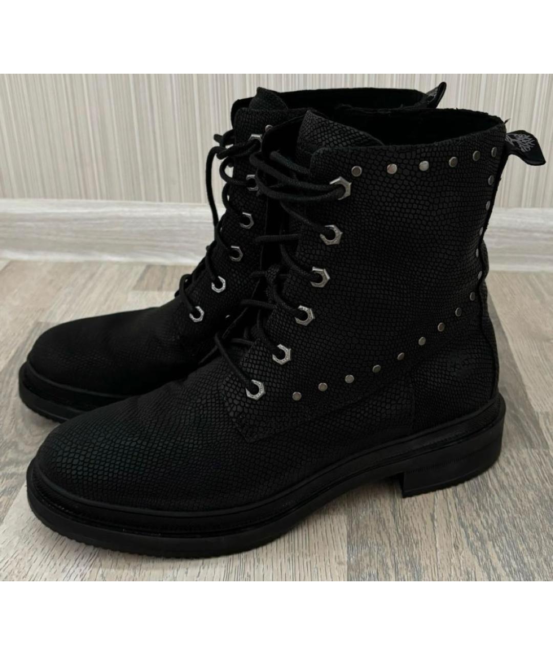 TIMBERLAND Черные кожаные ботинки, фото 4