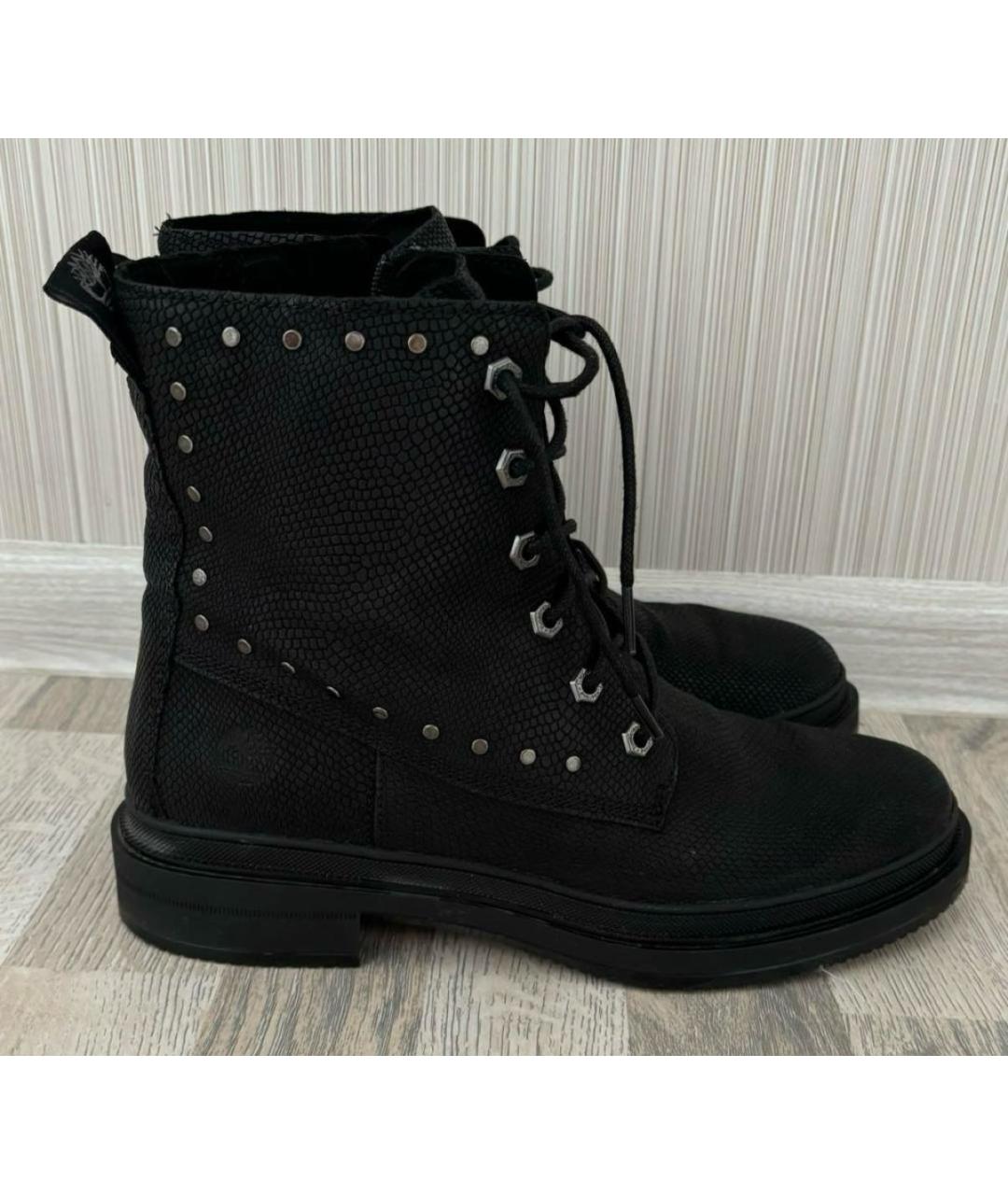 TIMBERLAND Черные кожаные ботинки, фото 3