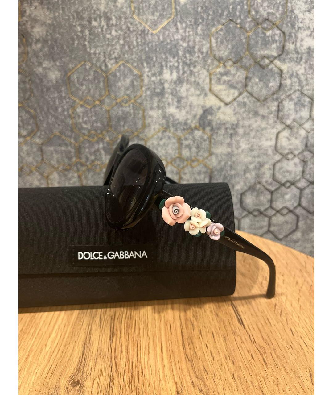 DOLCE&GABBANA Черные пластиковые солнцезащитные очки, фото 4
