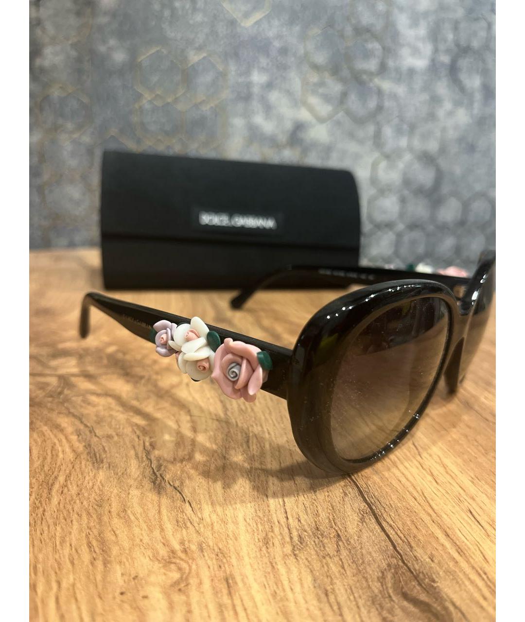 DOLCE&GABBANA Черные пластиковые солнцезащитные очки, фото 3