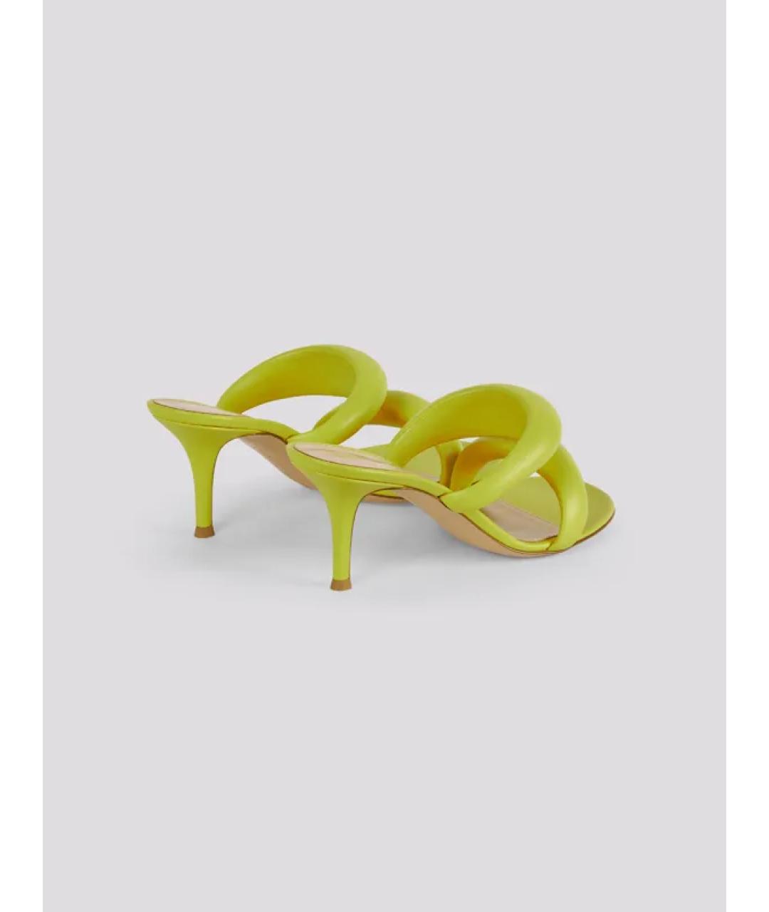 GIANVITO ROSSI Зеленые босоножки из лакированной кожи, фото 3