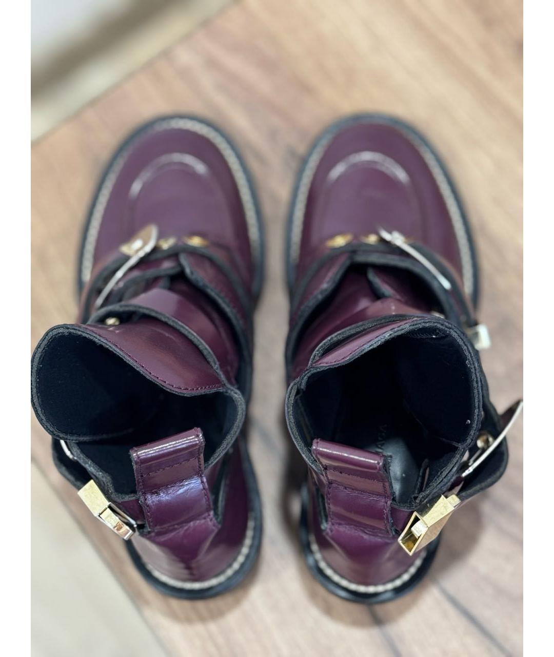 BALENCIAGA Фиолетовые кожаные ботинки, фото 3