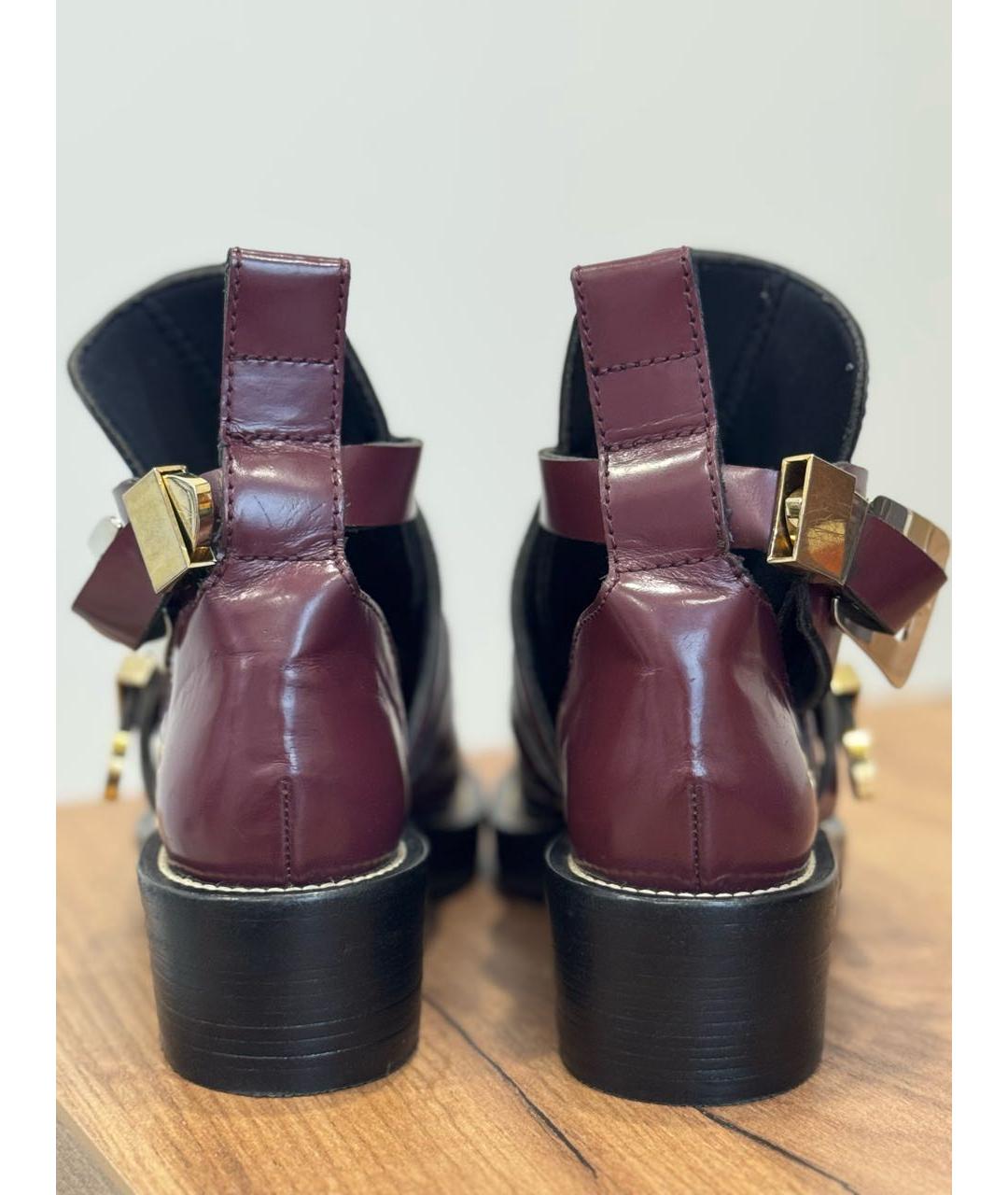 BALENCIAGA Фиолетовые кожаные ботинки, фото 4