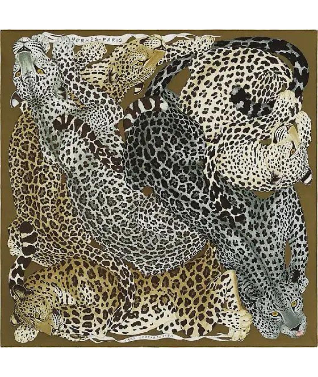 HERMES Зеленый шелковый платок, фото 1