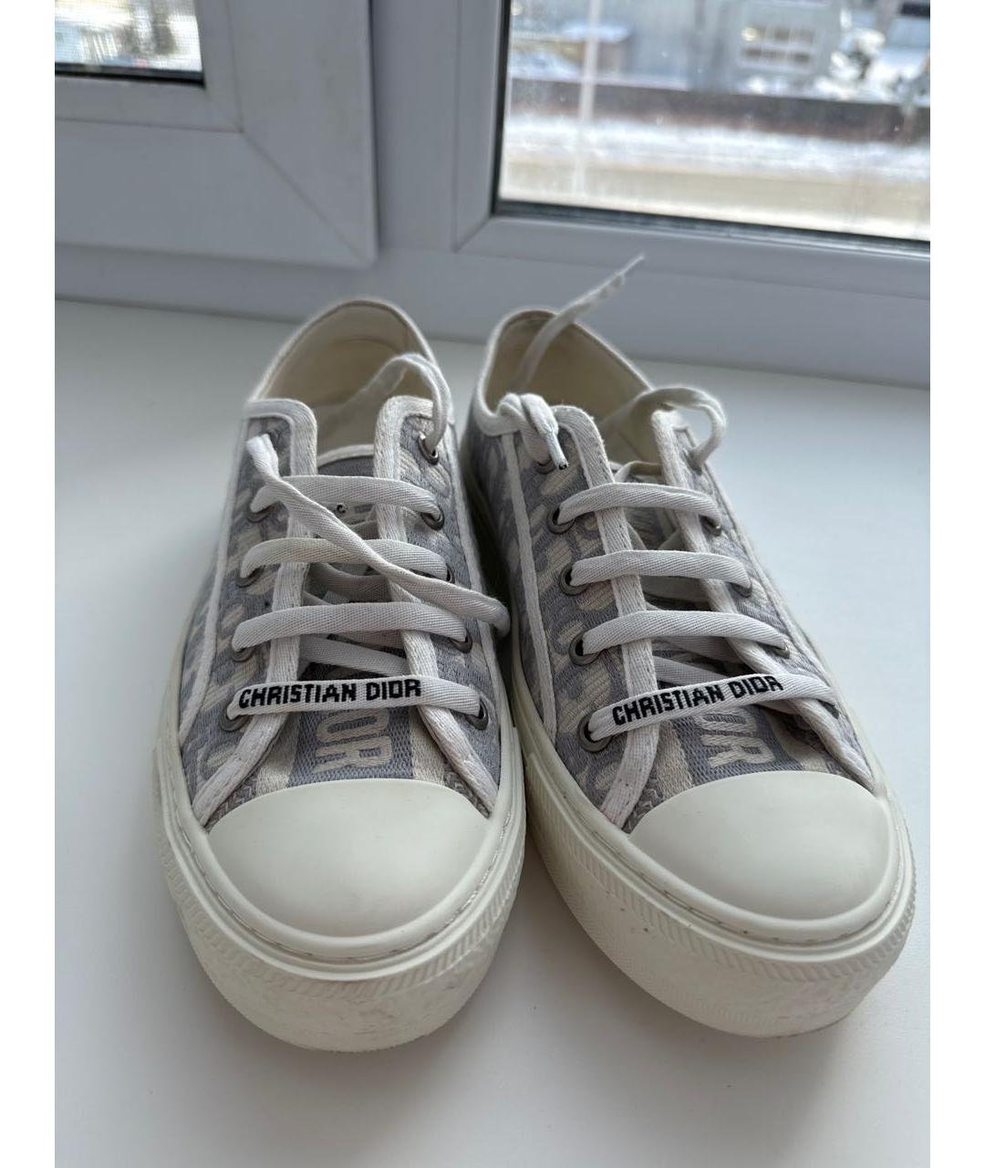 CHRISTIAN DIOR Белые кожаные кеды, фото 2