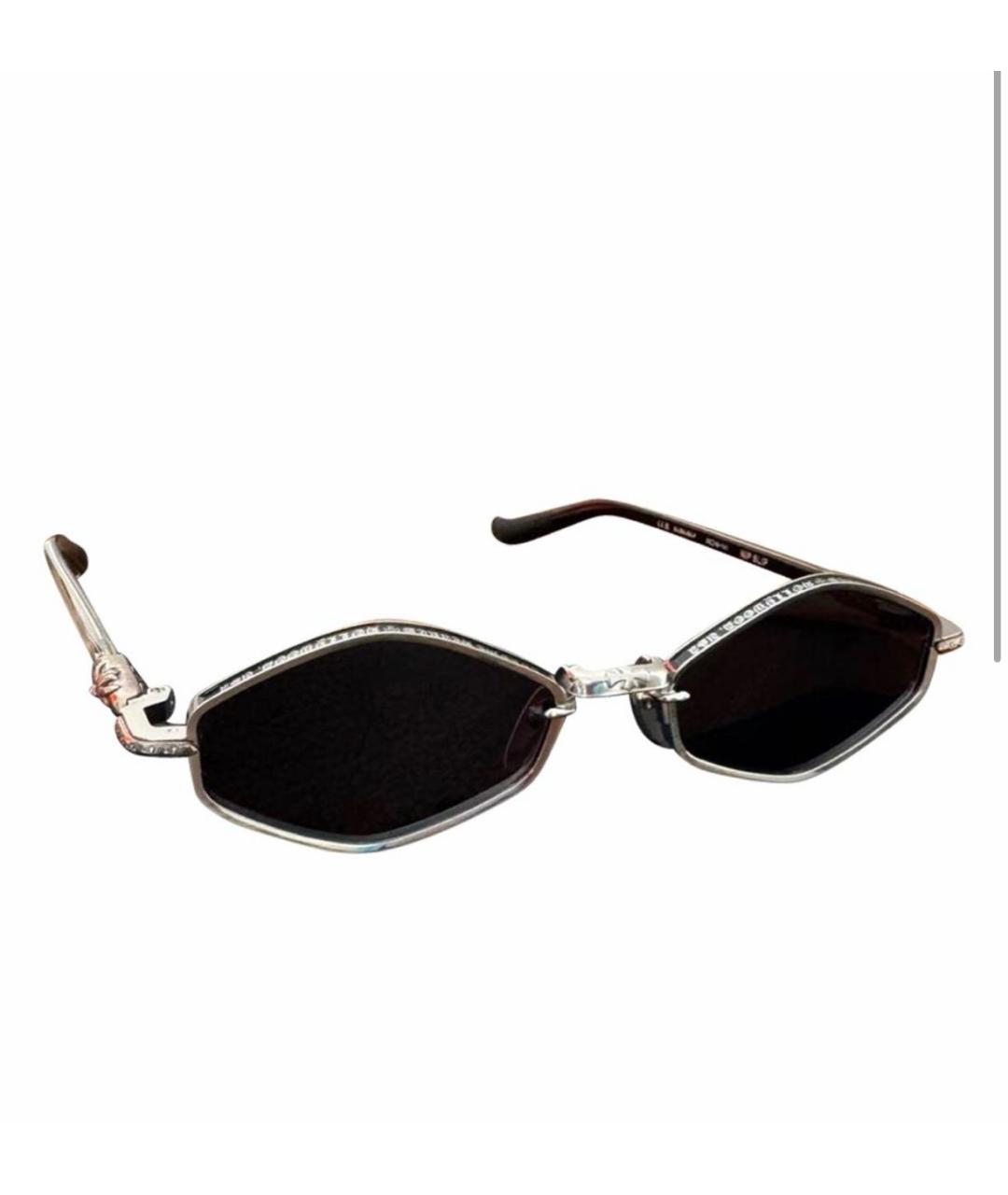 CHROME HEARTS Коричневые металлические солнцезащитные очки, фото 5