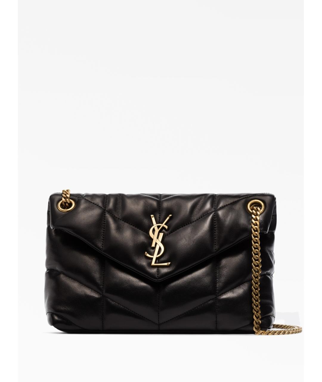 SAINT LAURENT Черная кожаная сумка через плечо, фото 8