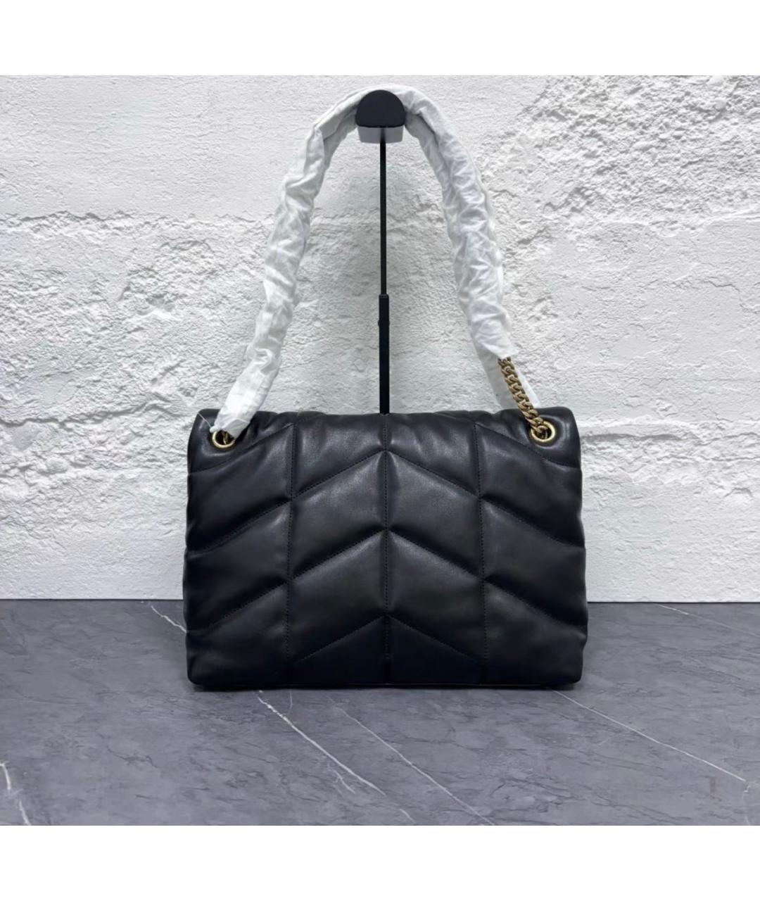 SAINT LAURENT Черная кожаная сумка через плечо, фото 5