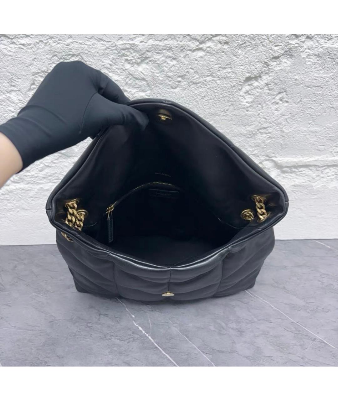 SAINT LAURENT Черная кожаная сумка через плечо, фото 7