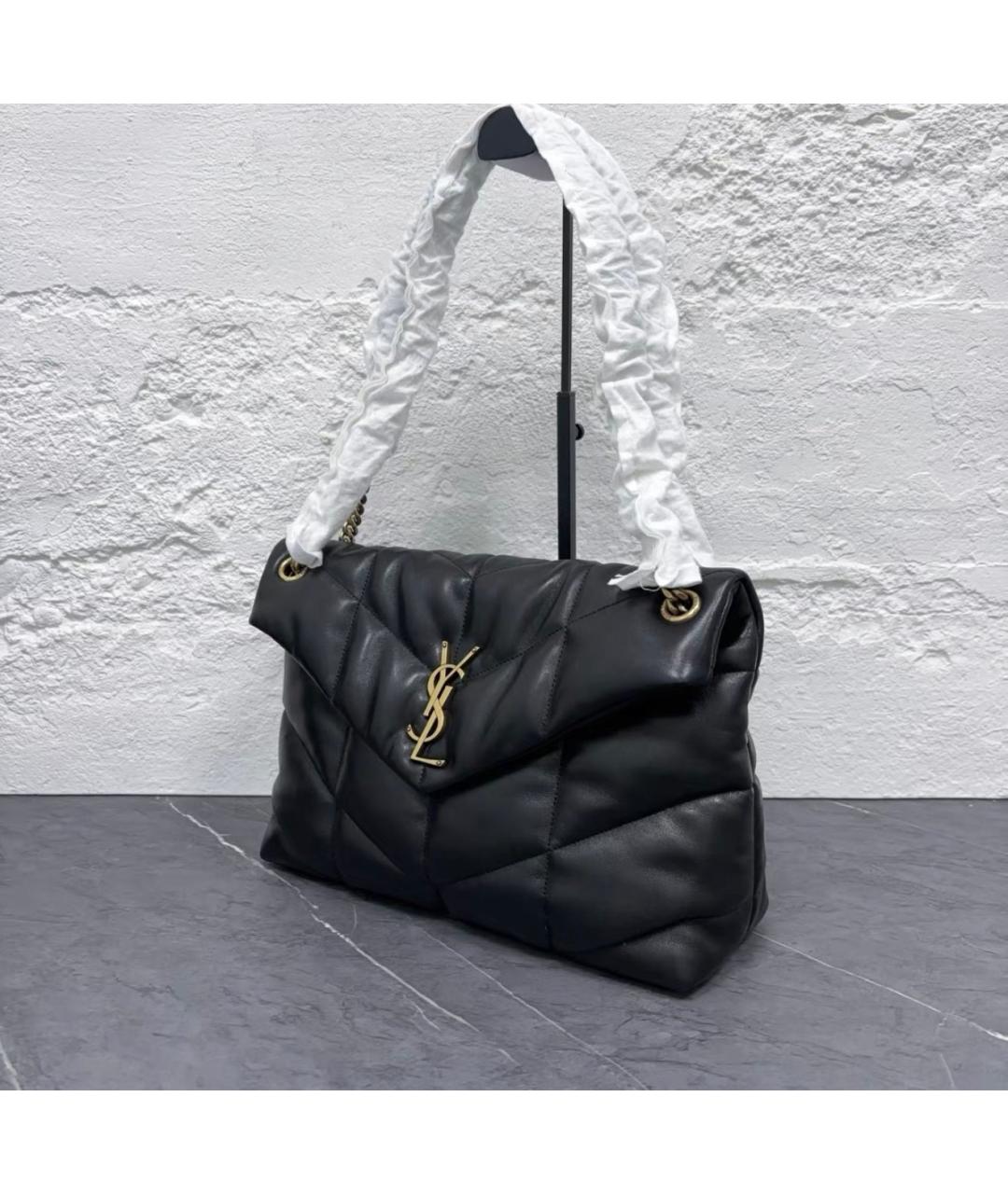 SAINT LAURENT Черная кожаная сумка через плечо, фото 4