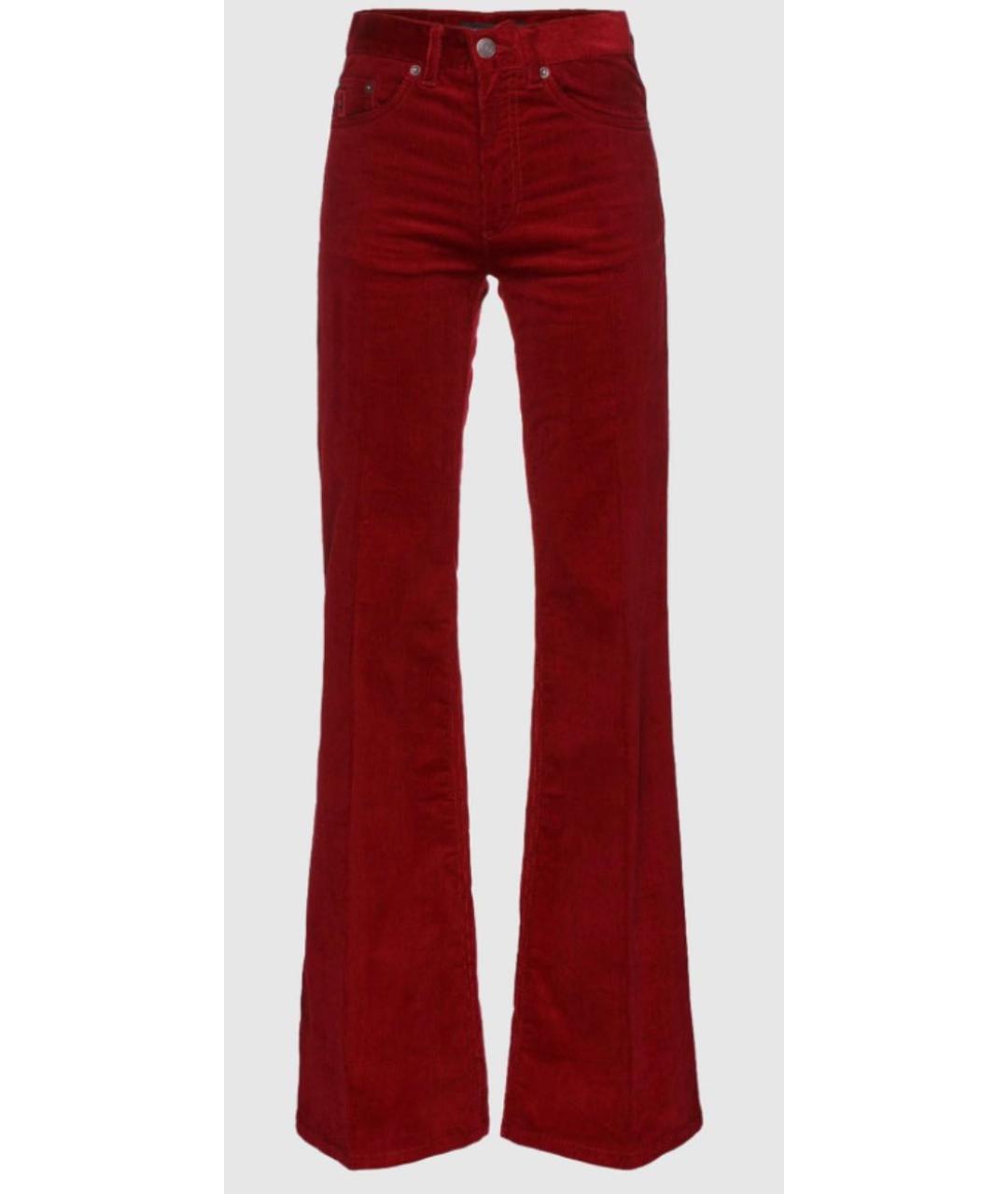 MARC JACOBS Бордовые хлопковые брюки широкие, фото 7