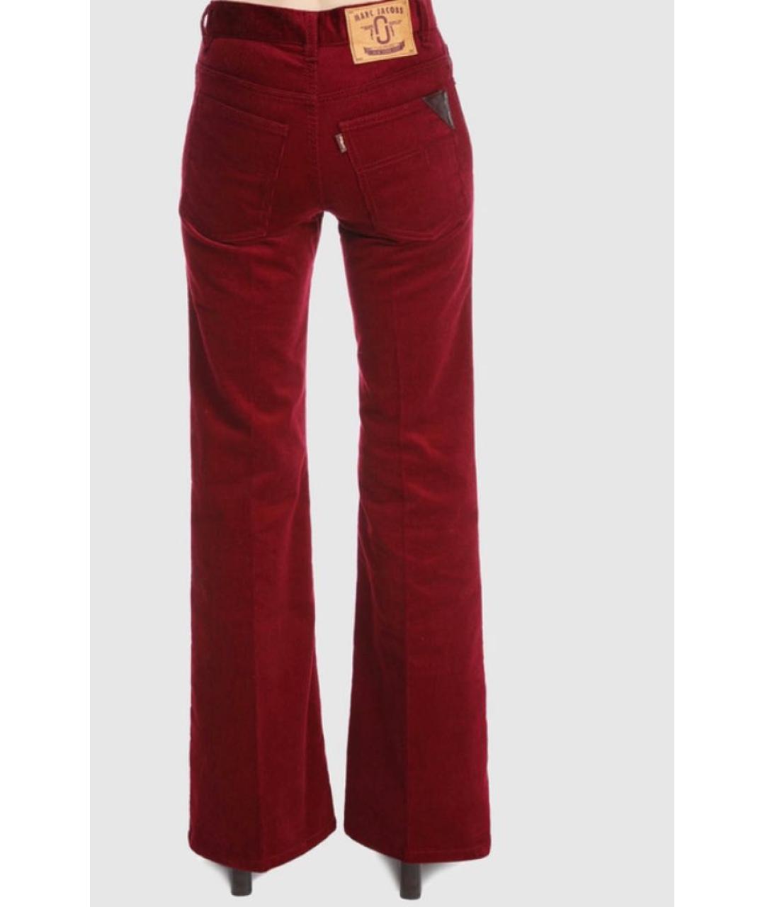 MARC JACOBS Бордовые хлопковые брюки широкие, фото 3