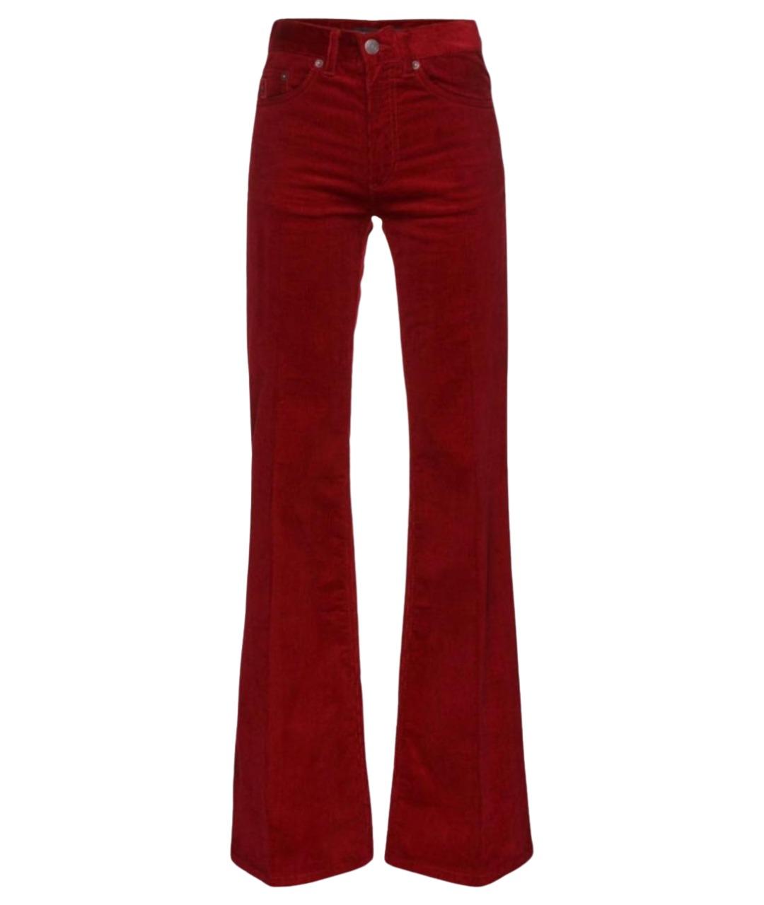 MARC JACOBS Бордовые хлопковые брюки широкие, фото 1