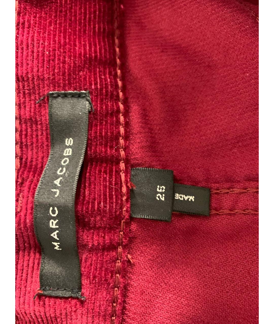 MARC JACOBS Бордовые хлопковые брюки широкие, фото 6