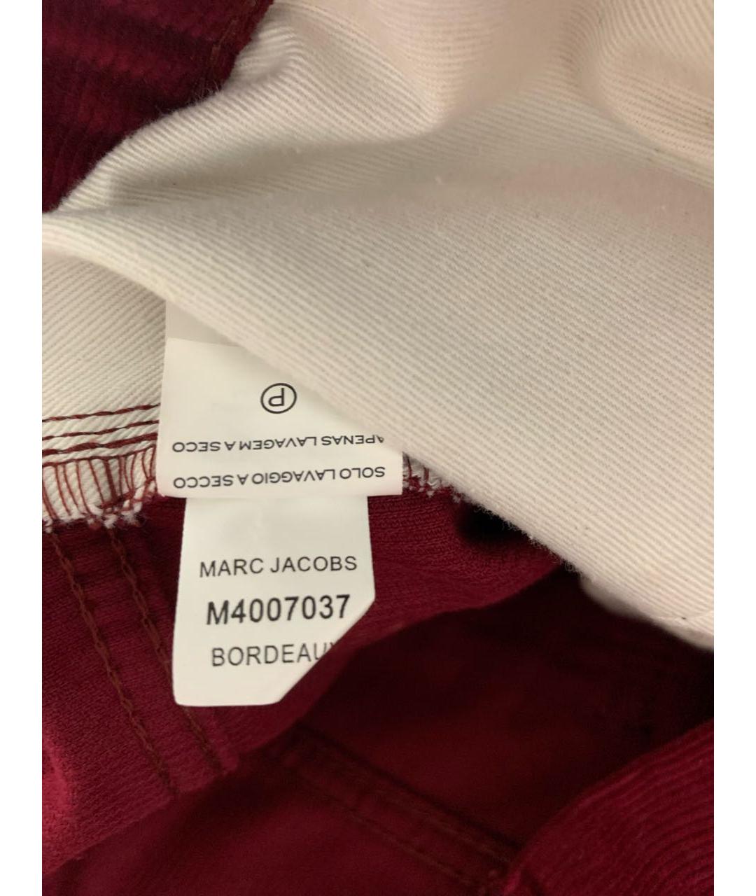 MARC JACOBS Бордовые хлопковые брюки широкие, фото 5