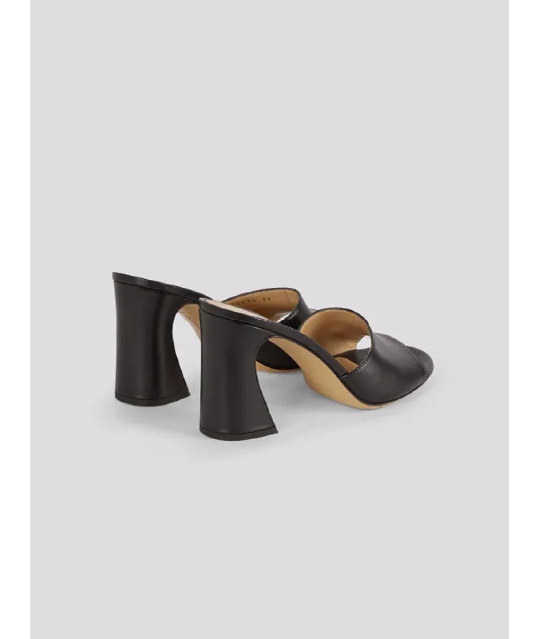 GIANVITO ROSSI Черные мюли из лакированной кожи, фото 4