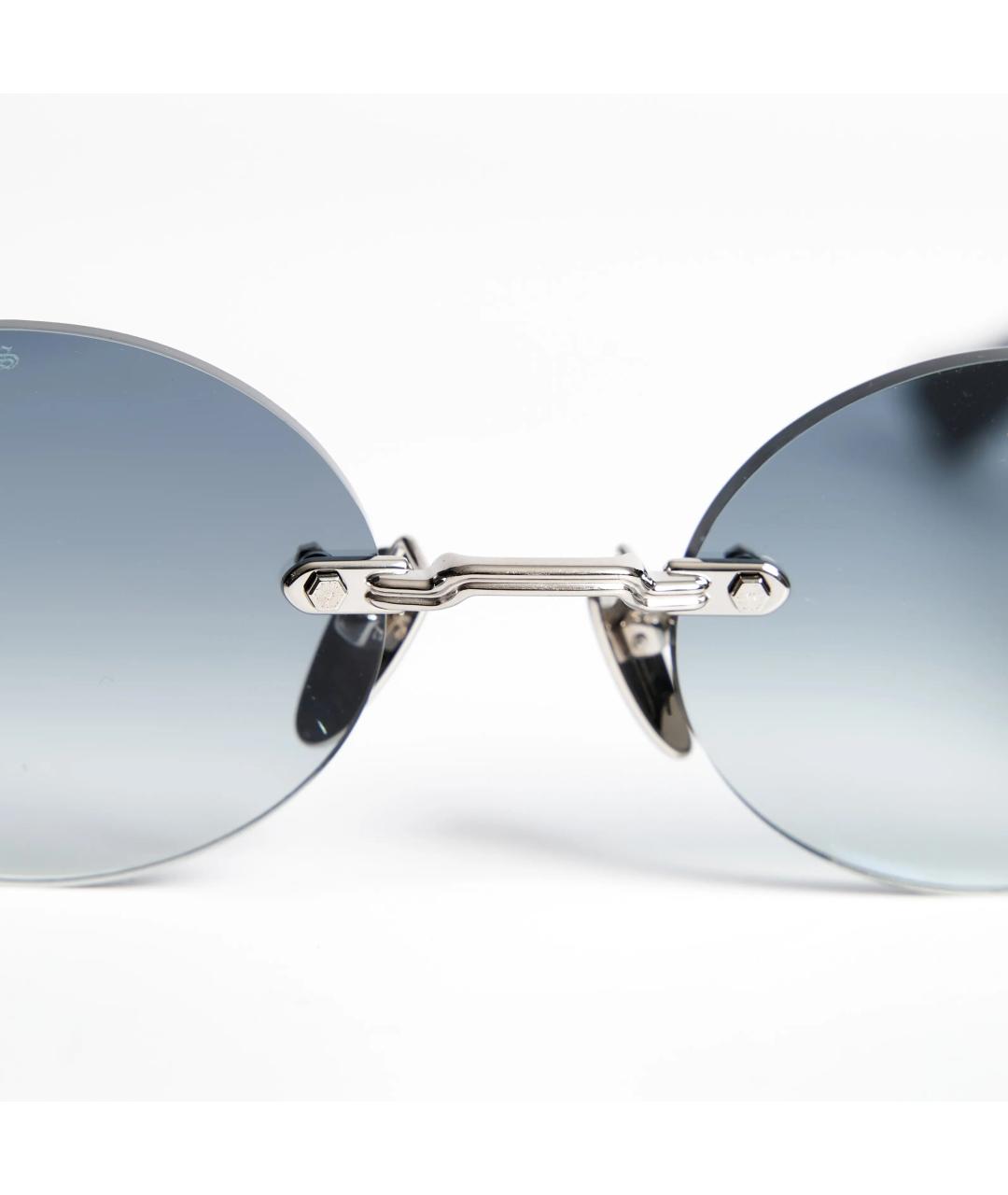 CHROME HEARTS Черные металлические солнцезащитные очки, фото 3