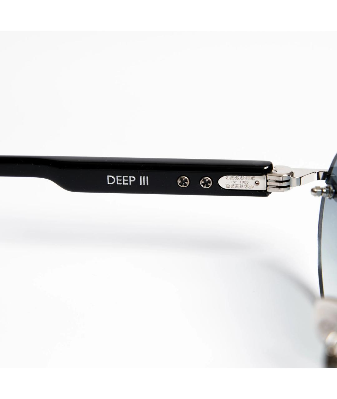 CHROME HEARTS Черные металлические солнцезащитные очки, фото 7