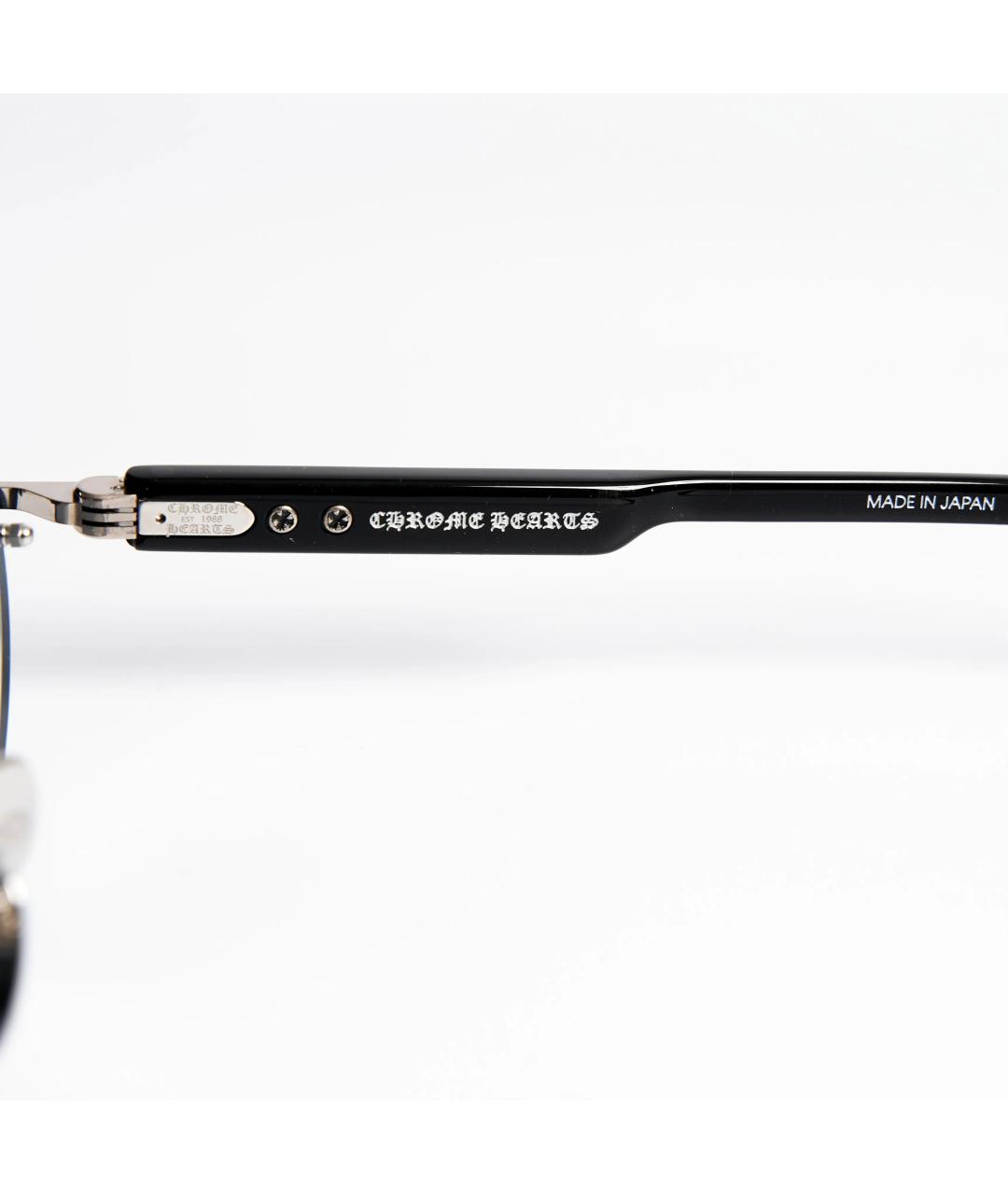 CHROME HEARTS Черные металлические солнцезащитные очки, фото 6