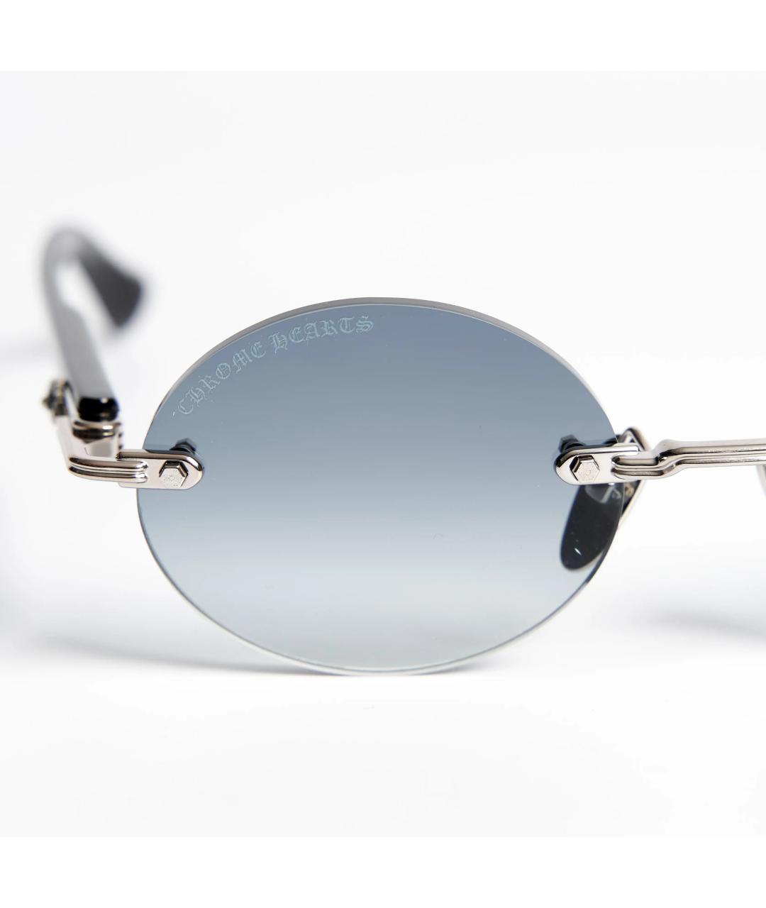 CHROME HEARTS Черные металлические солнцезащитные очки, фото 2