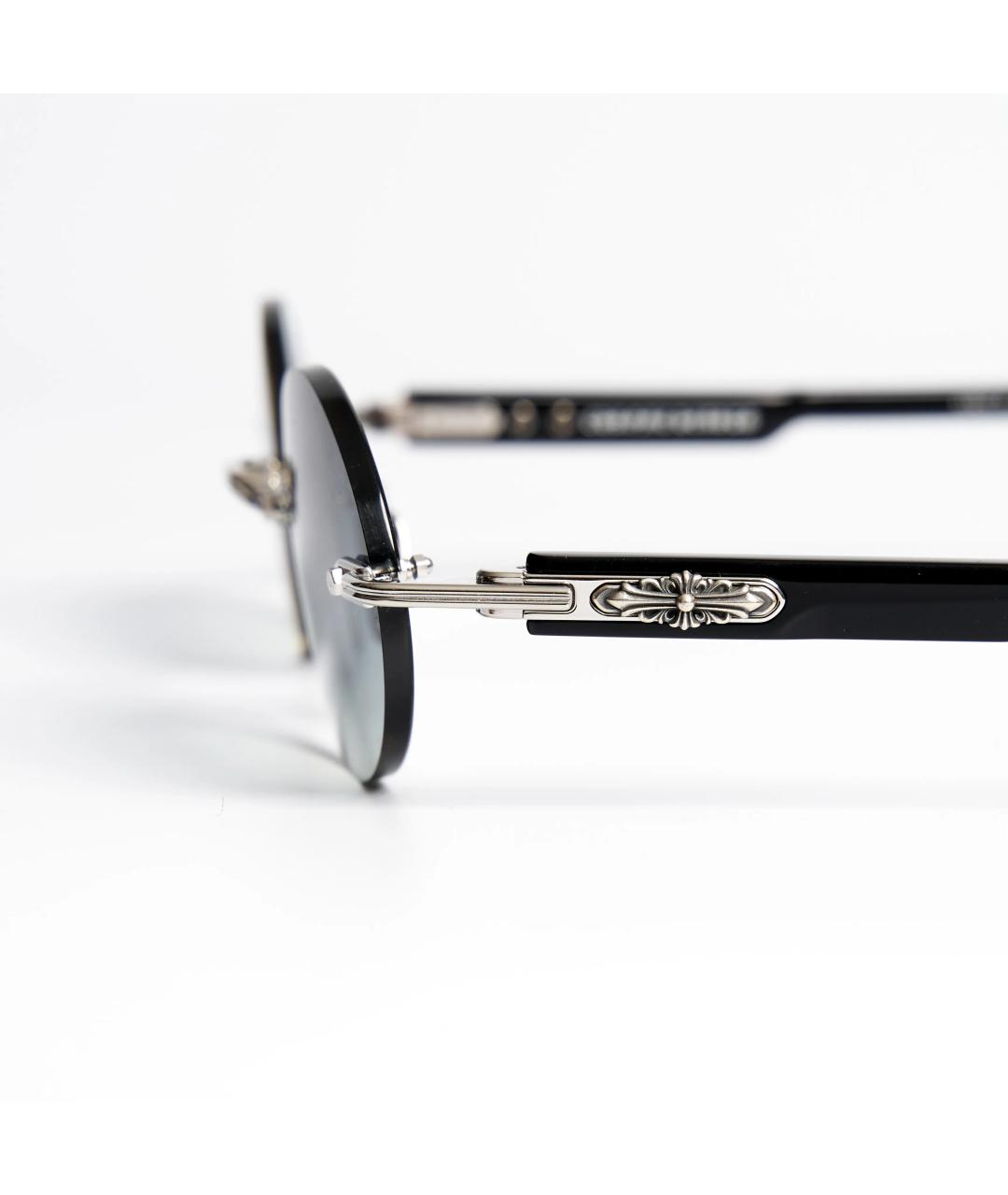 CHROME HEARTS Черные металлические солнцезащитные очки, фото 5